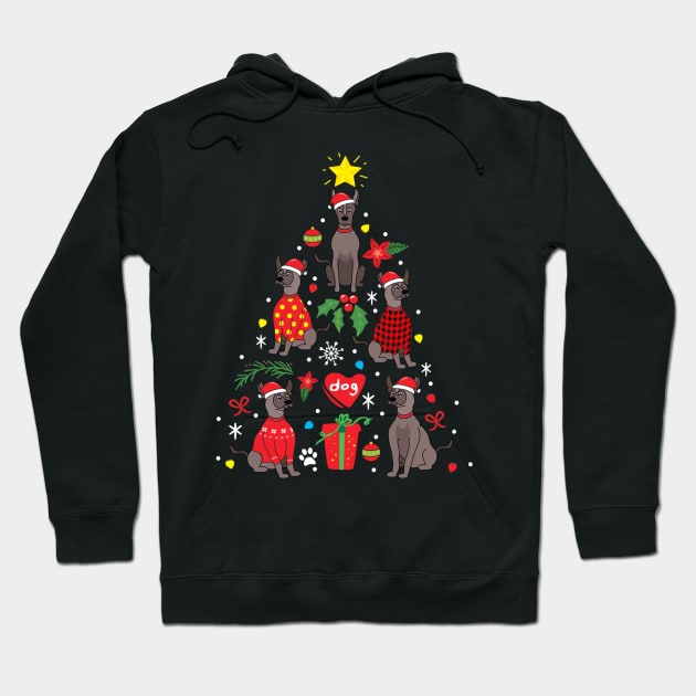 Xoloitzcuintli Christmas Hoodie by bienvaem